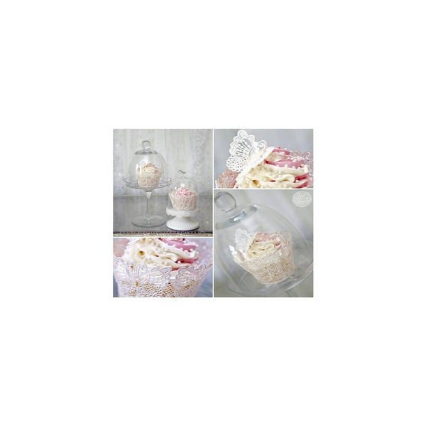 Cake Lace Butterflies - 3D Large Lace Cupcake Wrapper Mat