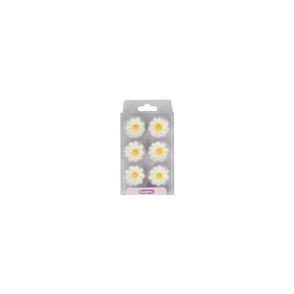 Culpitt Daisy Edible Royal Icing Toppers x 12