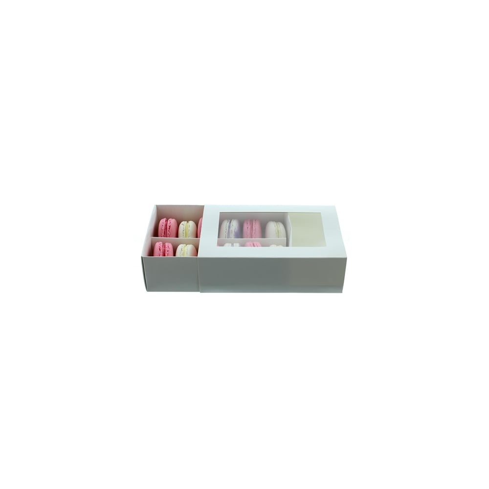Simply Making Holds 12 Luxury Satin White Macaron Box With Sleeve