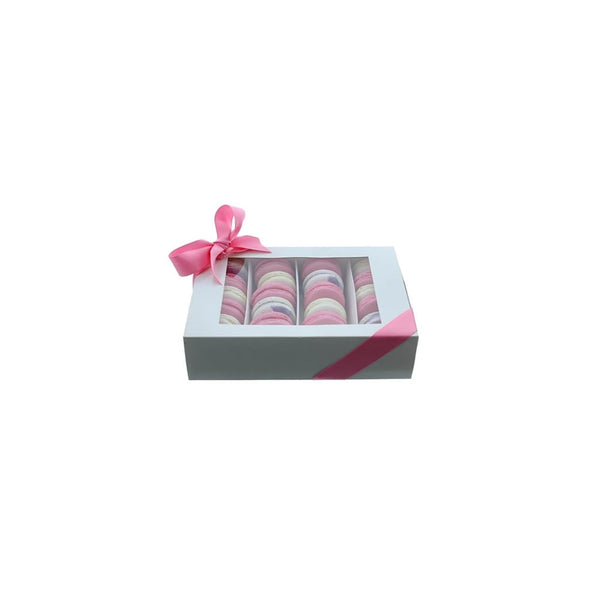 Simply Making Holds 24 Luxury Satin White Macaron Box With Sleeve
