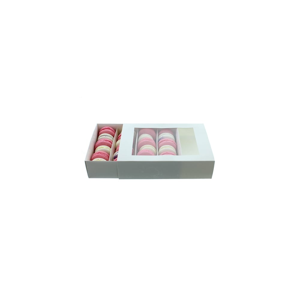 Simply Making Holds 24 Luxury Satin White Macaron Box With Sleeve