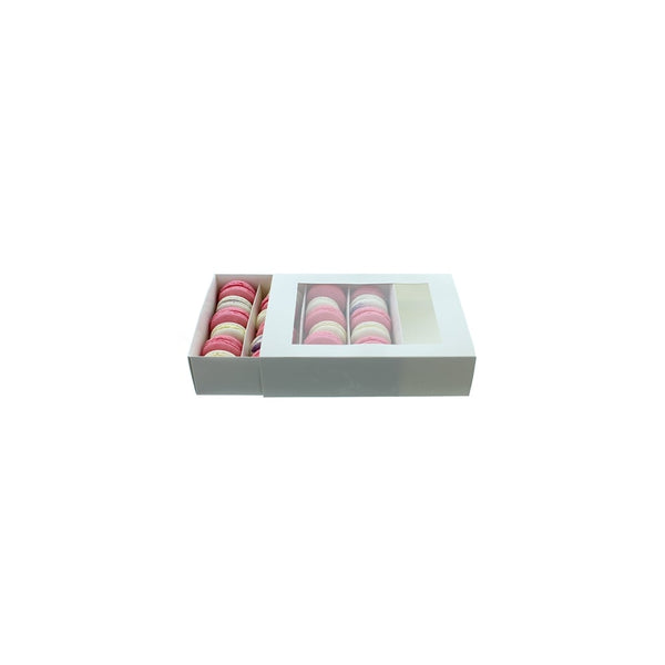 Simply Making Holds 24 Luxury Satin White Macaron Box With Sleeve