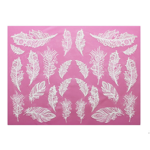 Cake Lace Feathers - 3D Large Lace Mat