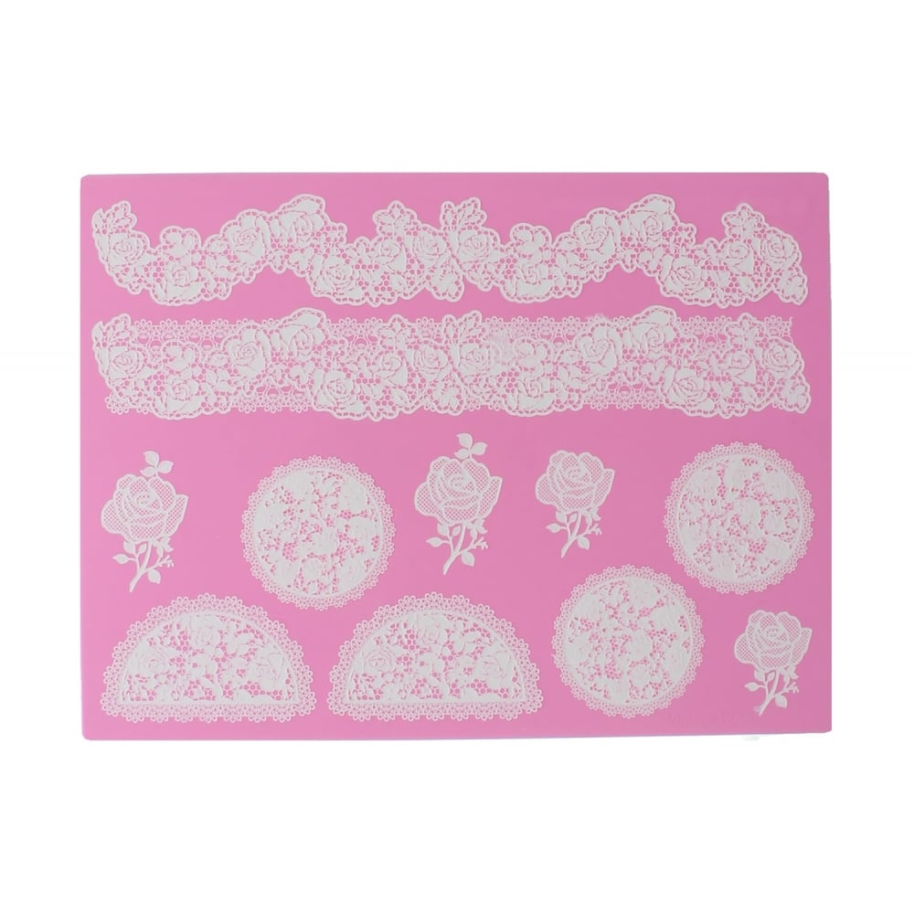 Cake Lace Vintage Rose - 3D Large Lace Mat