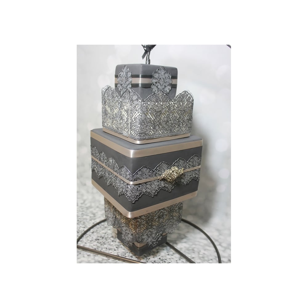 Cake Lace Damask - 3D Large Lace Mat