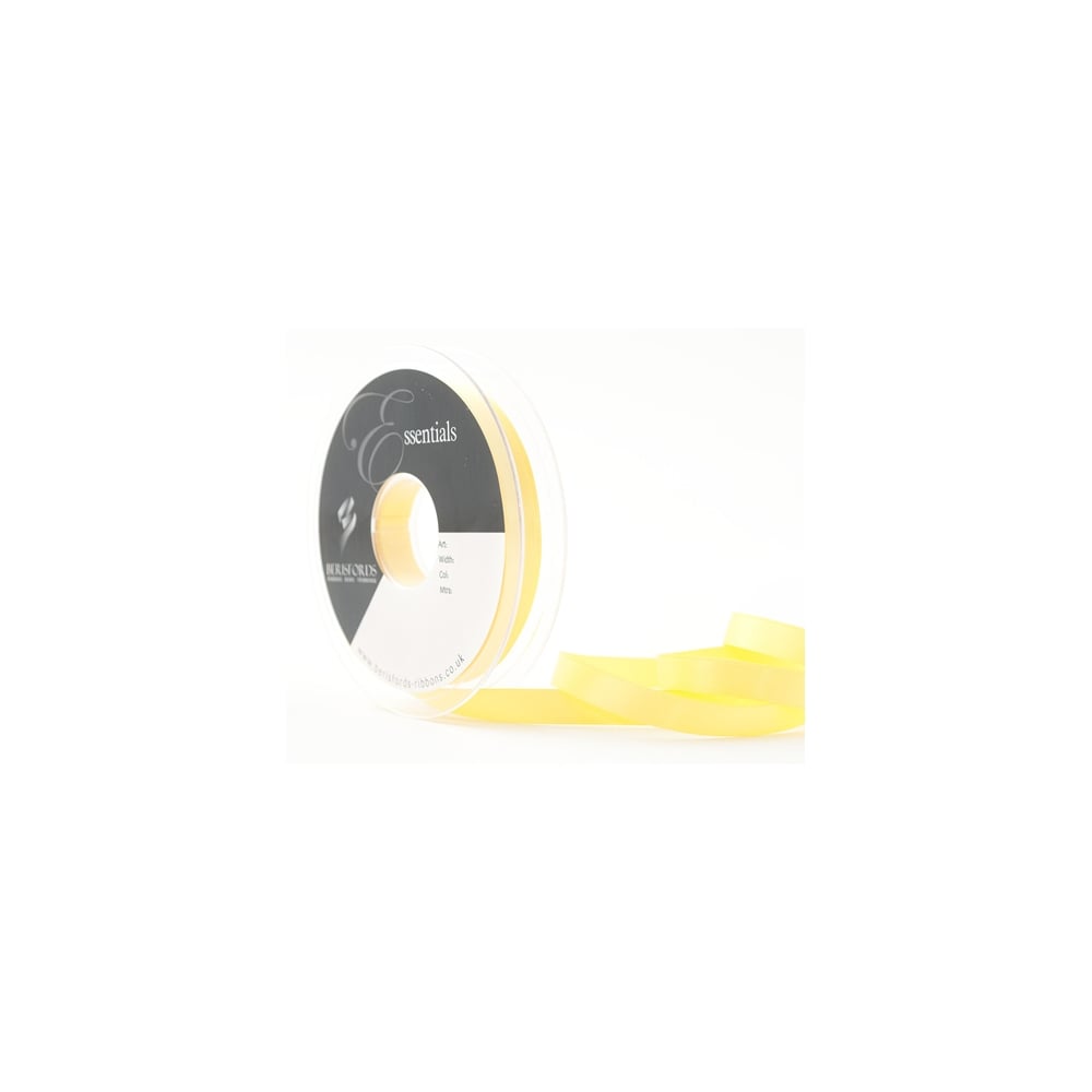 Berisfords Lemon Yellow Satin Ribbon 10mm x 20 Metres
