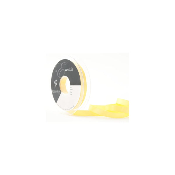 Berisfords Lemon Yellow Satin Ribbon 10mm x 20 Metres