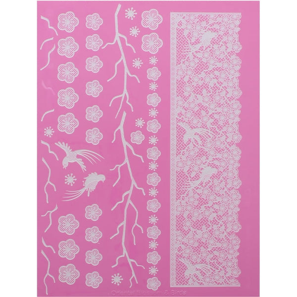 Cake Lace Oriental Blossom & Birds - 3D Large Lace Mat