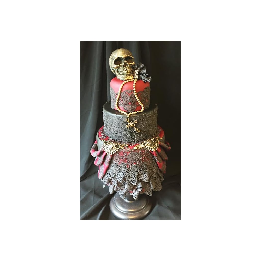 Cake Lace Day Of The Dead - 3D Large Lace Mat