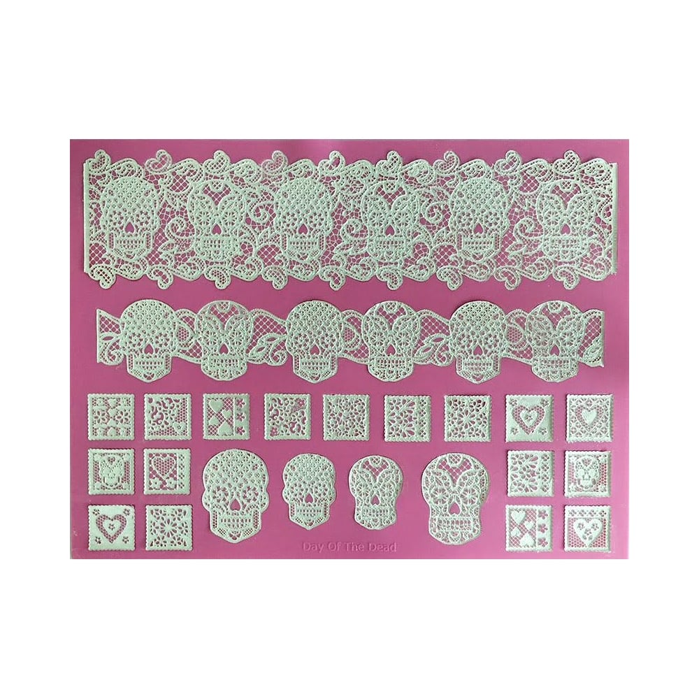 Cake Lace Day Of The Dead - 3D Large Lace Mat