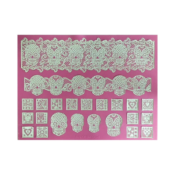 Cake Lace Day Of The Dead - 3D Large Lace Mat