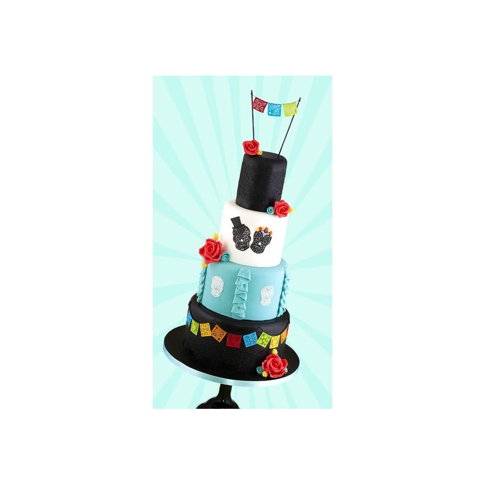 Cake Lace Day Of The Dead - 3D Large Lace Mat