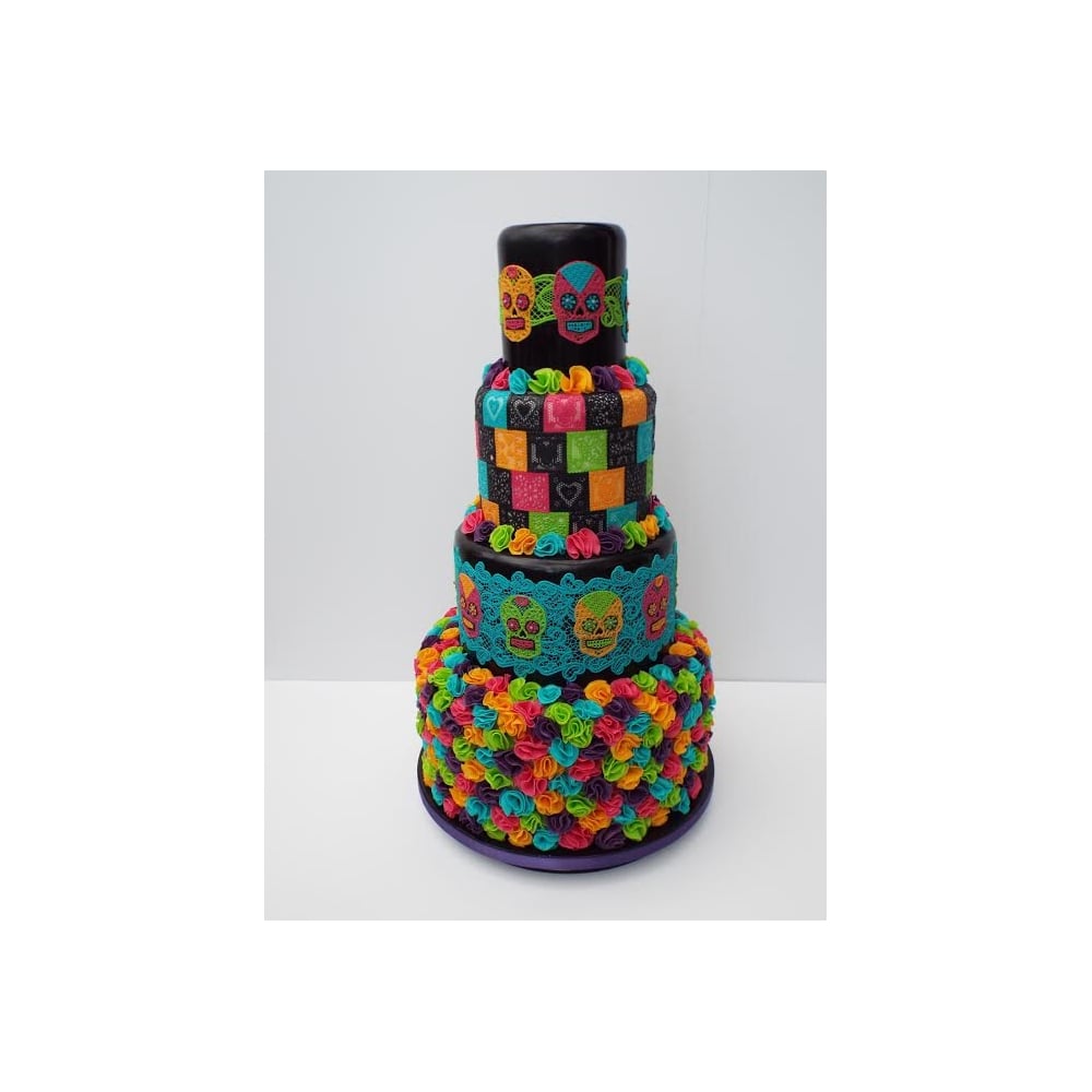 Cake Lace Day Of The Dead - 3D Large Lace Mat