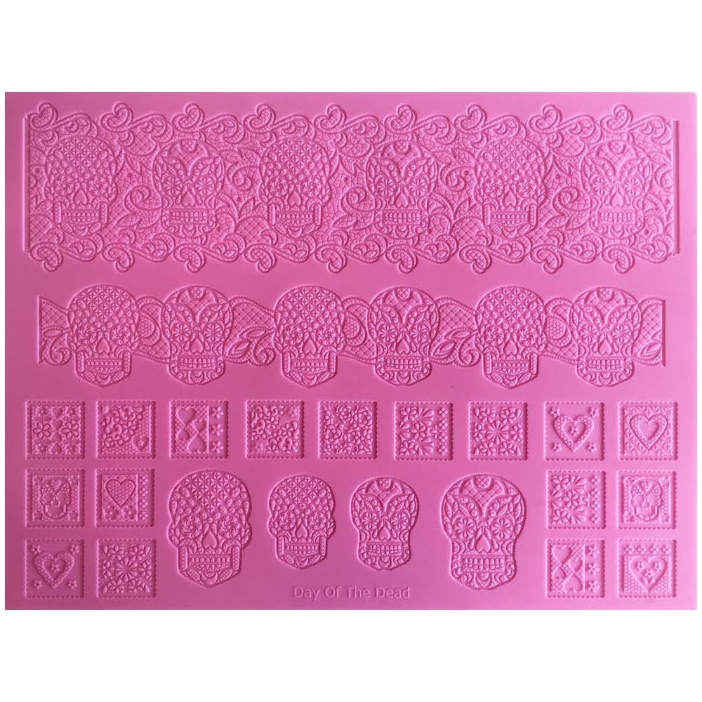 Cake Lace Day Of The Dead - 3D Large Lace Mat