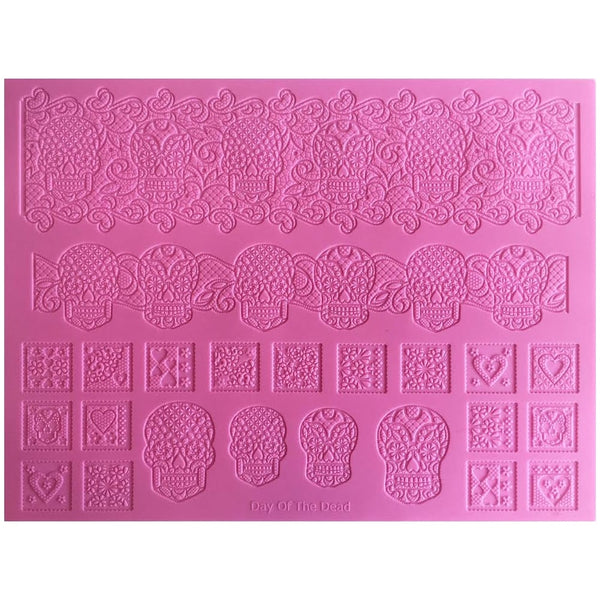 Cake Lace Day Of The Dead - 3D Large Lace Mat
