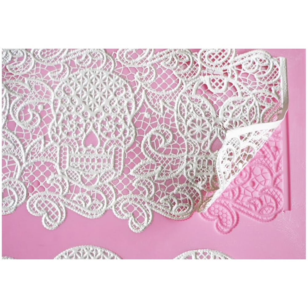 Cake Lace Day Of The Dead - 3D Large Lace Mat