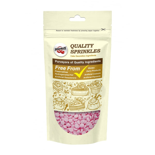 Quality Sprinkles Bright Pink Confetti Sequin Sprinkles 65g