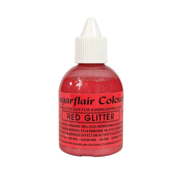 Sugarflair Red Glitter - Airbrush Colour 60ml