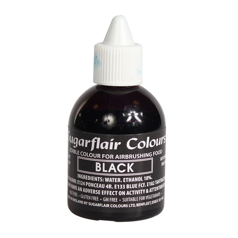 Sugarflair Black Airbrush Colour 60ml