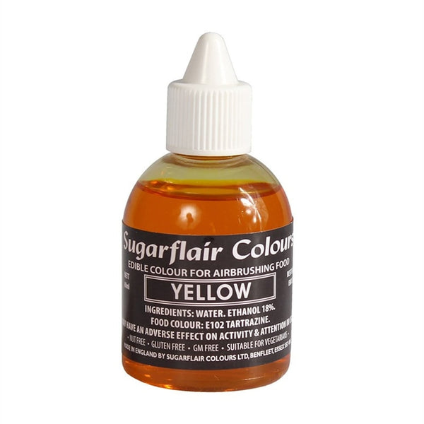 Sugarflair Yellow Airbrush Colour 60ml