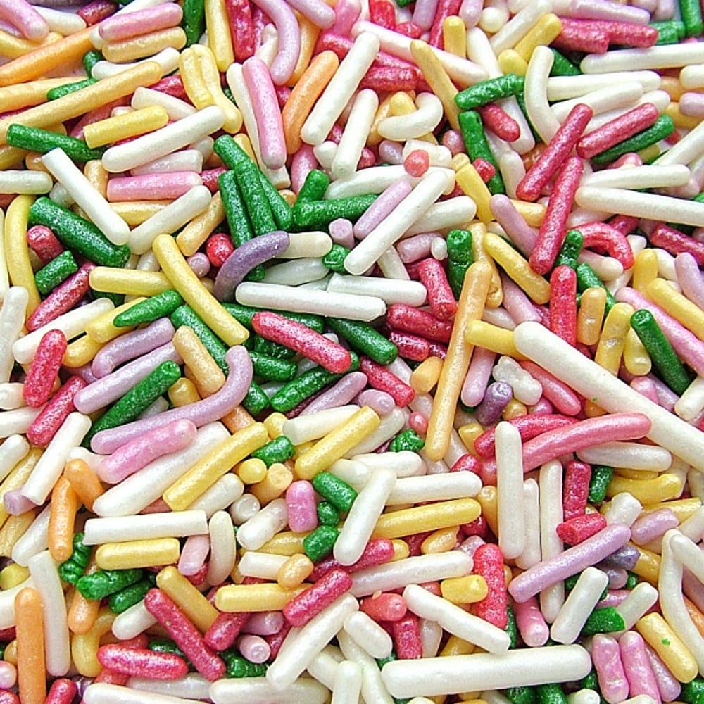 Quality Sprinkles Pearlised Rainbow Sugar Strands 100g