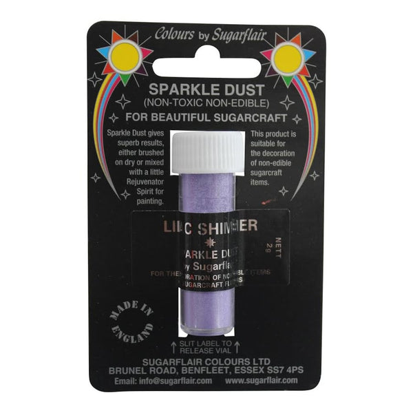 Sugarflair Lilac Shimmer - Non-Toxic Sparkle Dust 2g