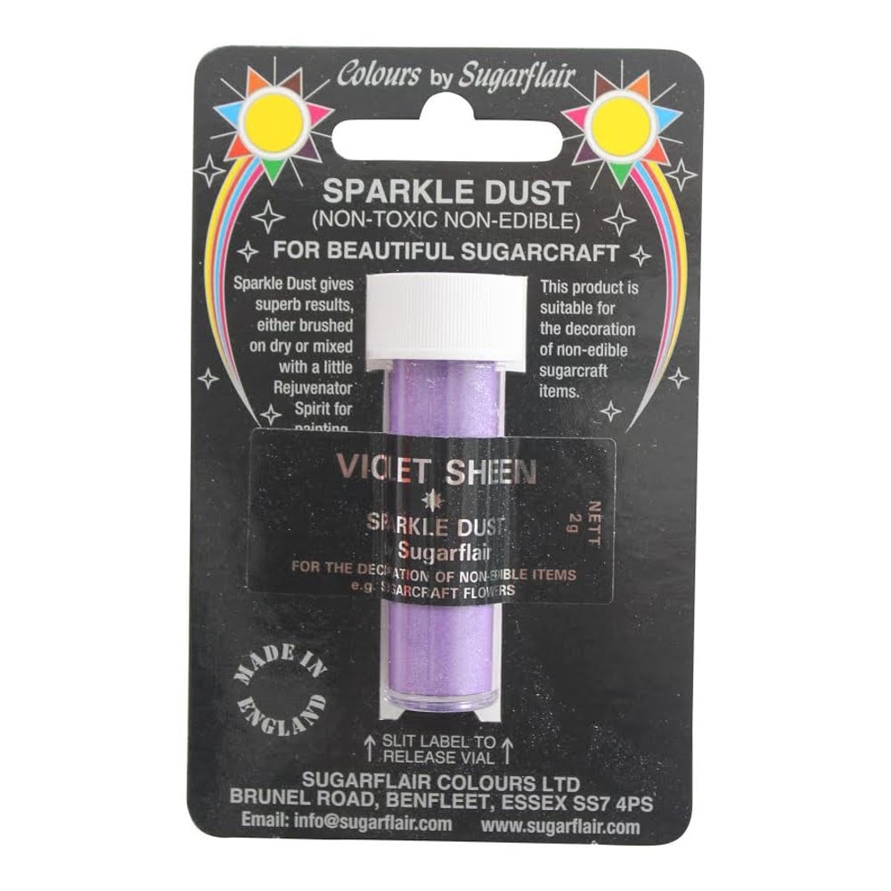 Sugarflair Violet Sheen - Non-Toxic Sparkle Dust 2g