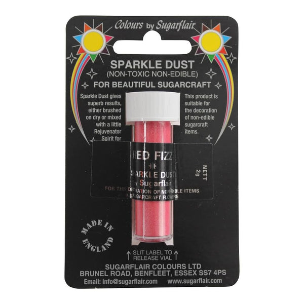 Sugarflair Red Fizz - Non-Toxic Sparkle Dust 2g
