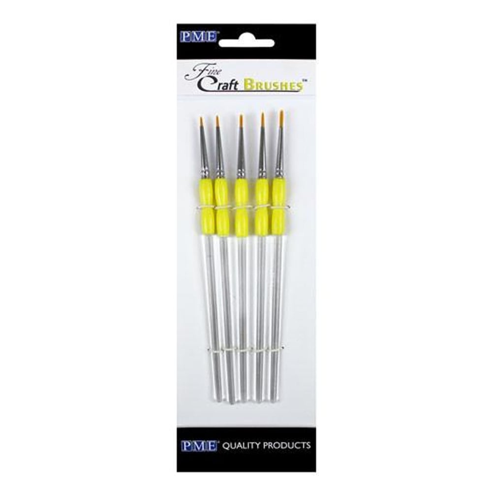 PME Fine Tip Craft Paint Brush Set Of 5