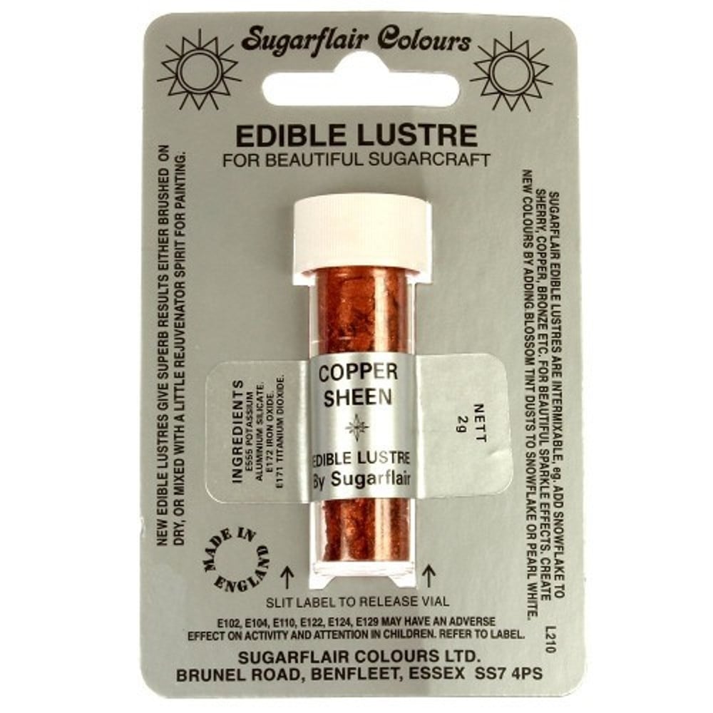 Sugarflair Copper Sheen - Edible Lustre Dusting Colour 2g