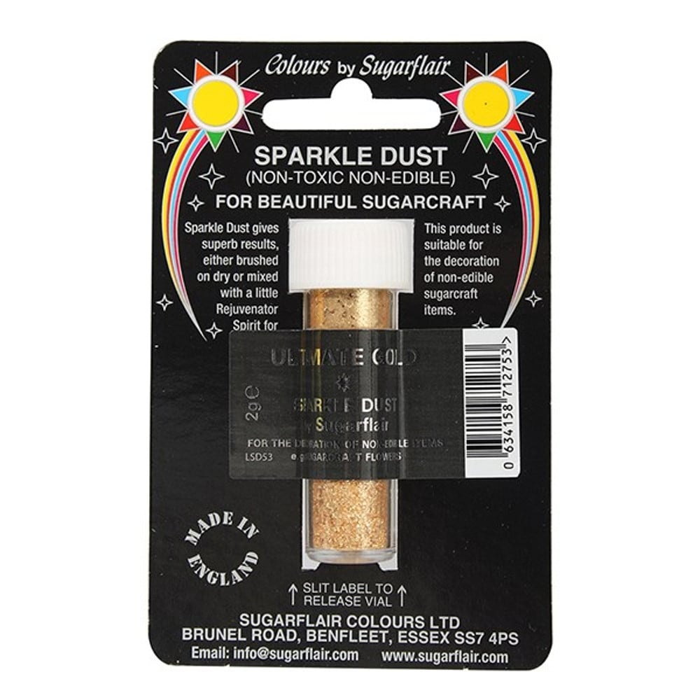 Sugarflair Ultimate Gold - Non-Toxic Sparkle Dust 2g