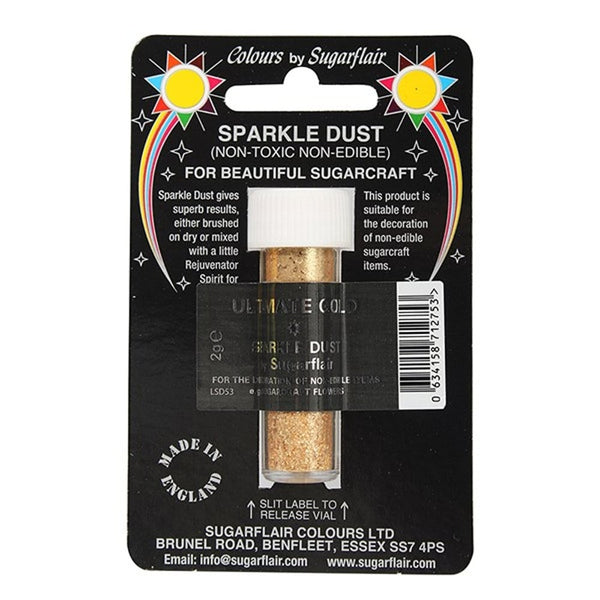 Sugarflair Ultimate Gold - Non-Toxic Sparkle Dust 2g