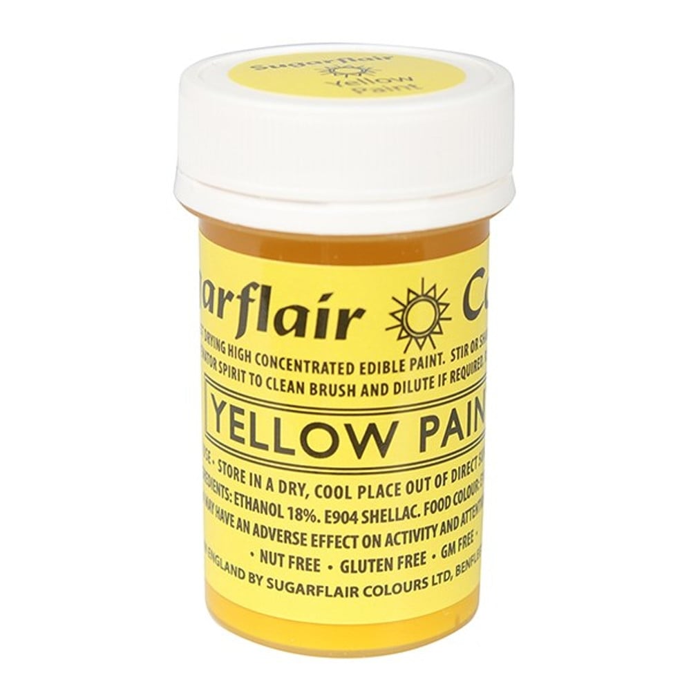 Sugarflair Yellow - Edible Matt Paint 20g