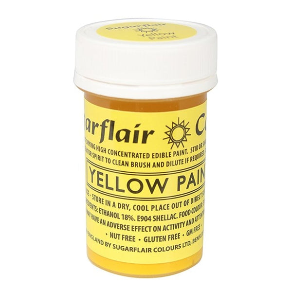 Sugarflair Yellow - Edible Matt Paint 20g
