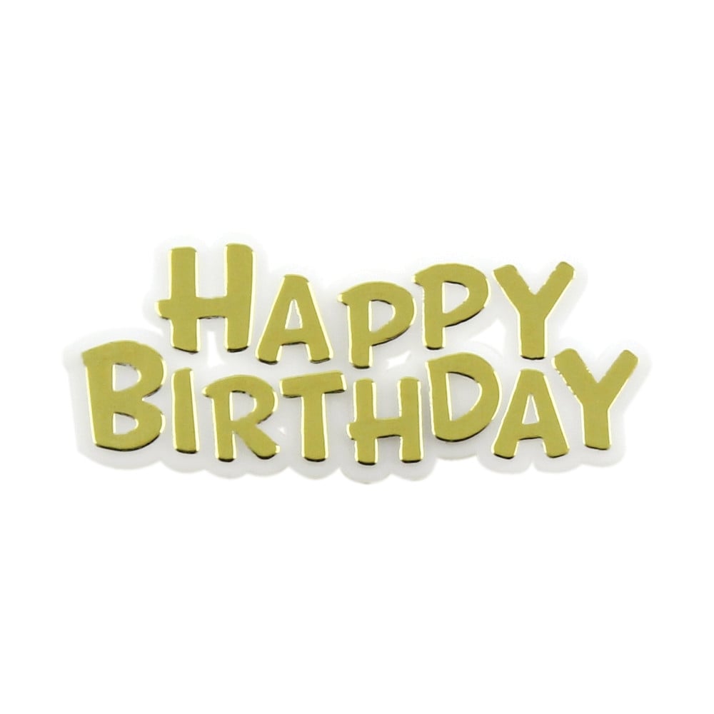 PME Gold Happy Birthday Candles With Plaque Set