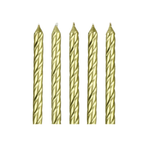 PME Gold Happy Birthday Candles With Plaque Set