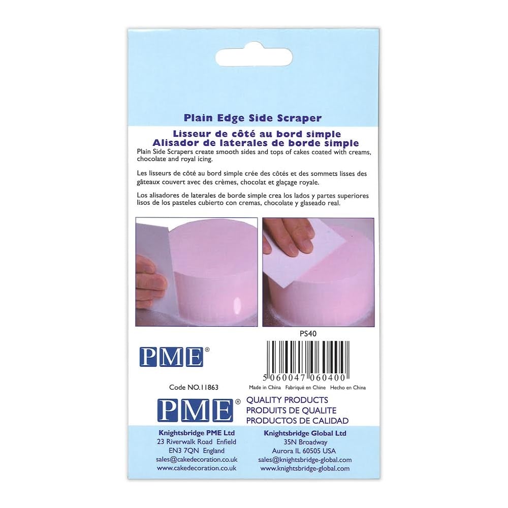 PME Plain Edge Plastic Side Scraper 5" x 3.5"
