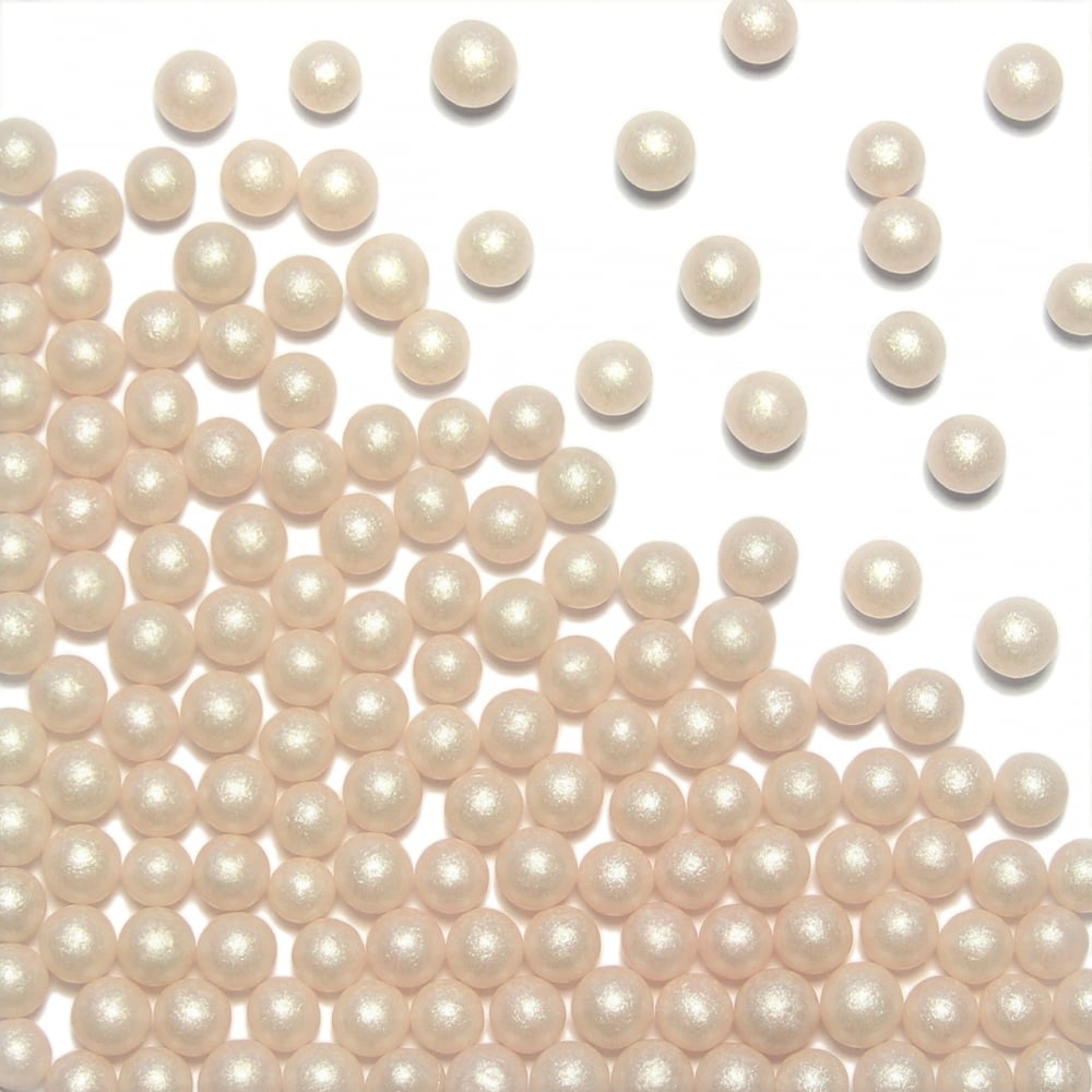PME Pearlised Blush - 4mm Sugar Pearls 100g