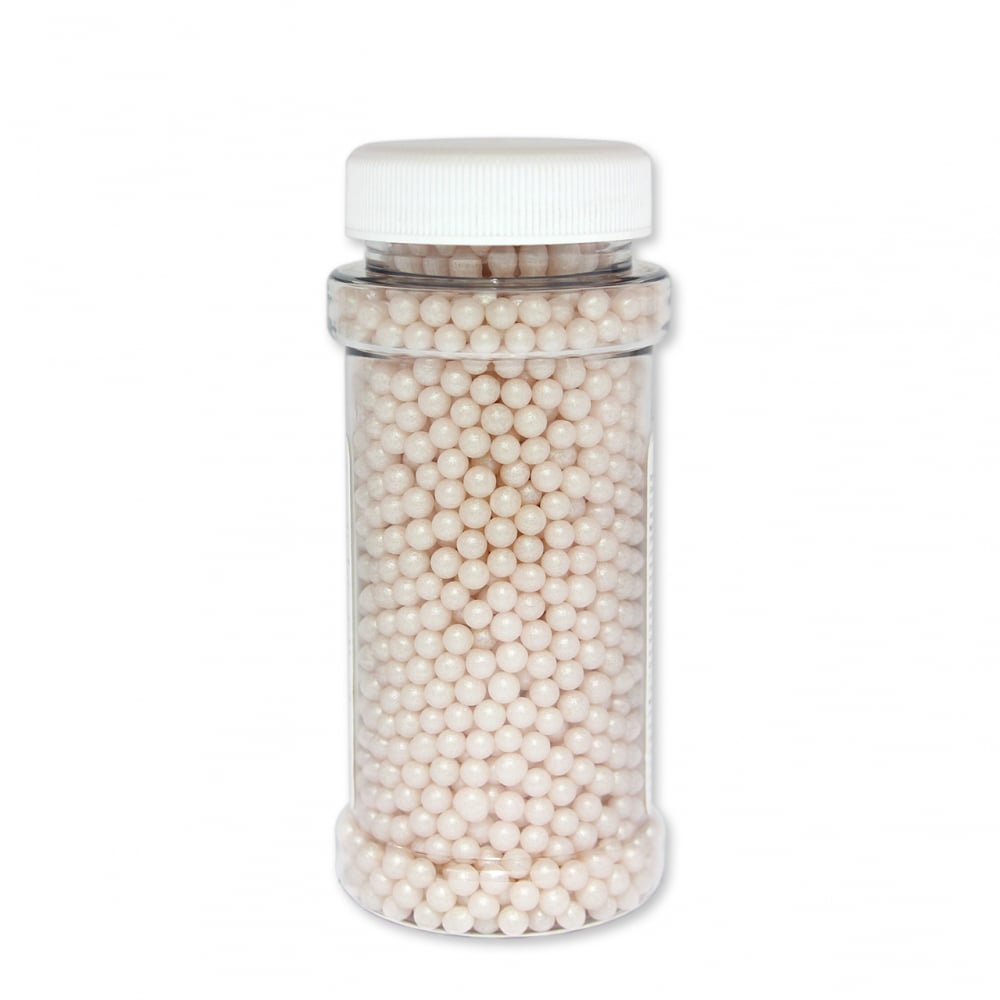 PME Pearlised Blush - 4mm Sugar Pearls 100g