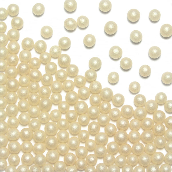 PME Ivory - 4mm Pearlised Sugar Pearls 100g