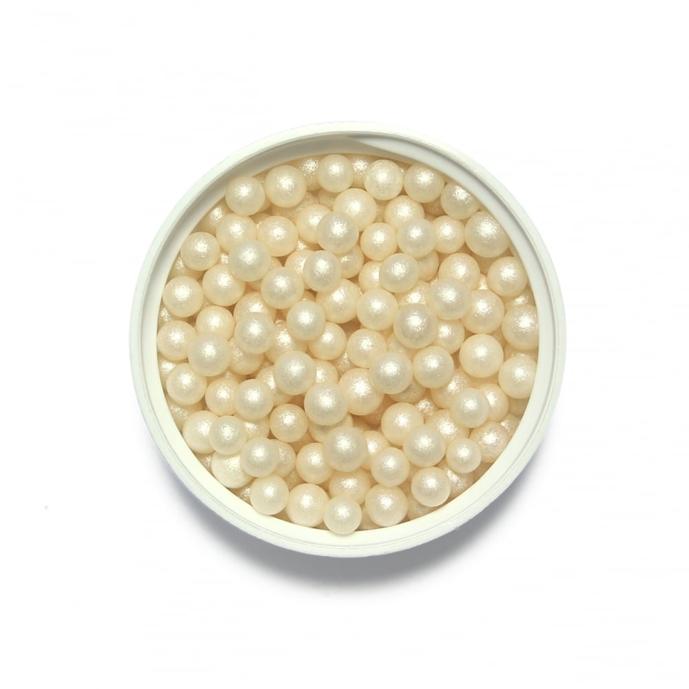 PME Ivory - 4mm Pearlised Sugar Pearls 100g