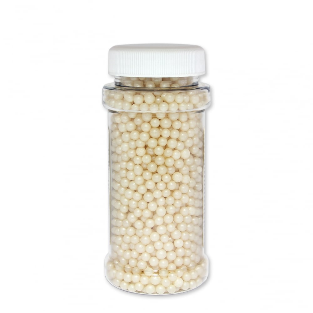 PME Ivory - 4mm Pearlised Sugar Pearls 100g