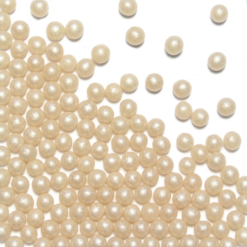 PME Oyster - 4mm Pearlised Sugar Pearls 100g