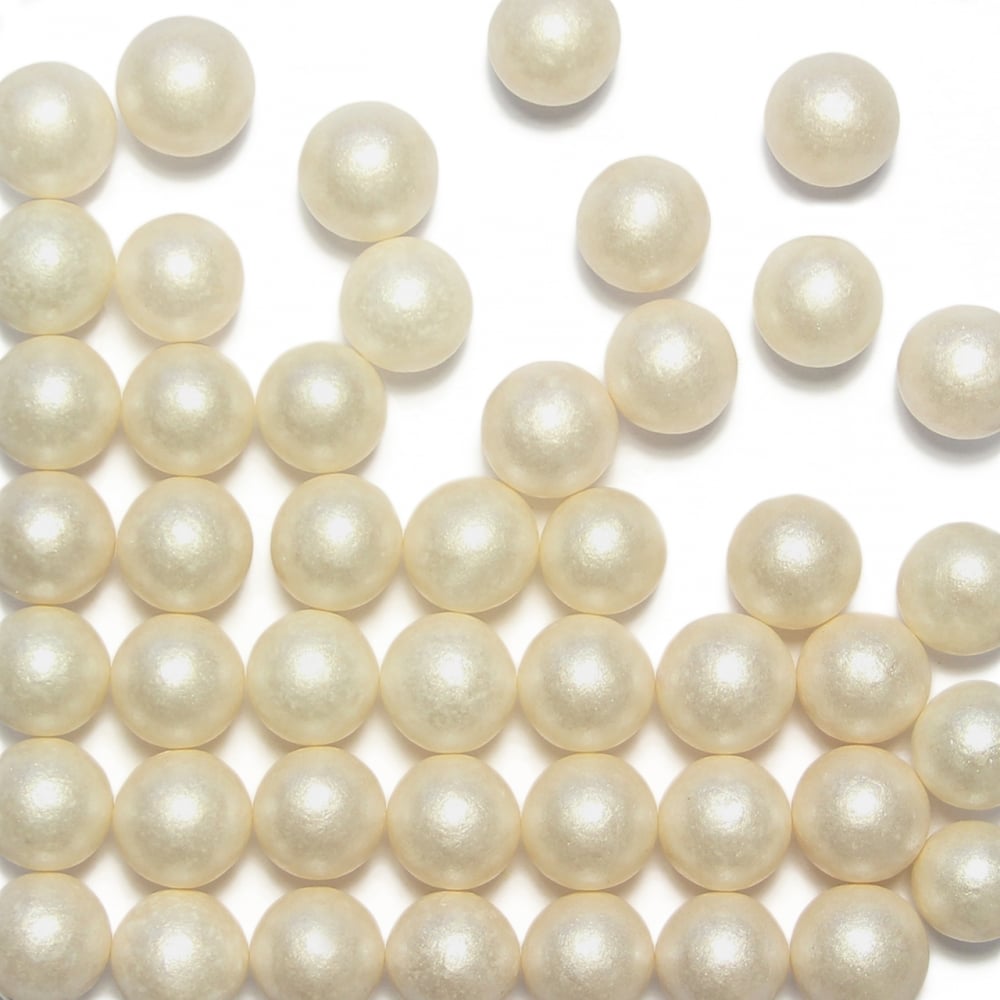 PME White 7mm Sugar Pearls 90g