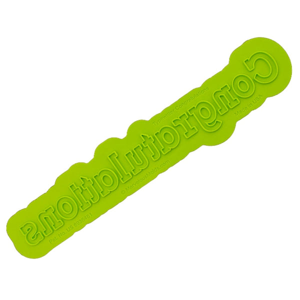 Marvelous Molds Congratulations Typewriter Flexabet Onlay