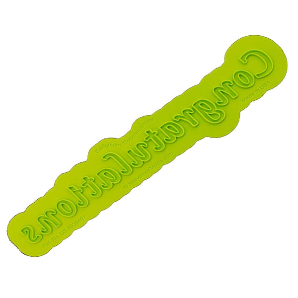 Marvelous Molds Congratulations Calligraphy Flexabet Onlay
