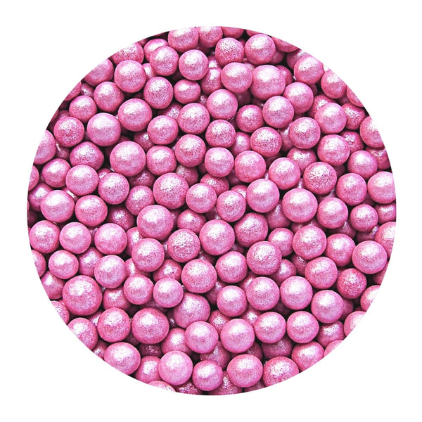The Cake Decorating Co. Pink Pearlised - 6mm Pearls - 65g