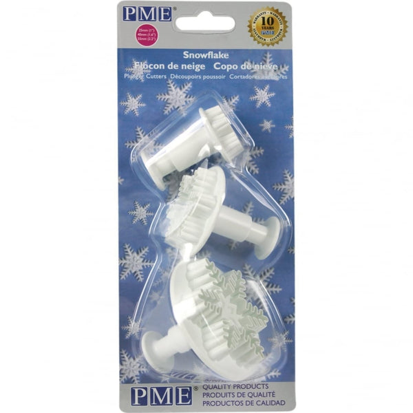 PME Snowflake Plunger Cutter Set Of 3