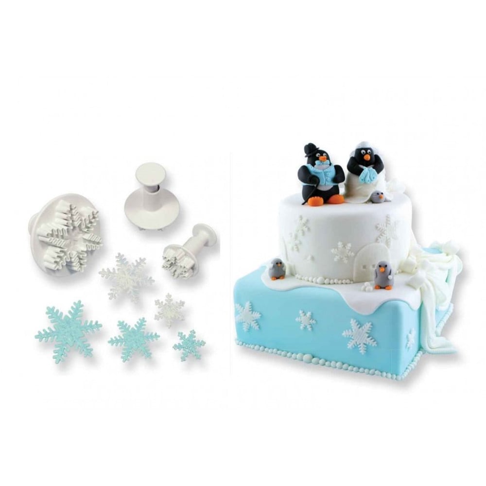 PME Snowflake Plunger Cutter Set Of 3