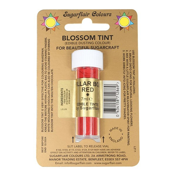 Sugarflair Pillar Box Red - Blossom Tint Dusting Colour 7ml